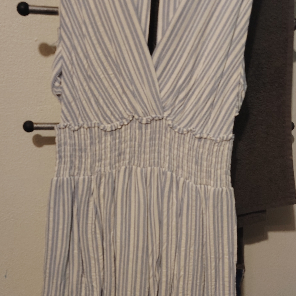 ILLA ILLA Blue and White Striped Dress